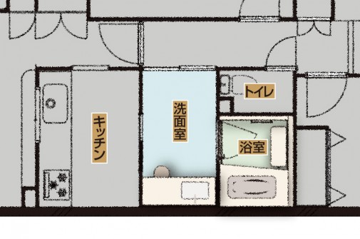x山下邸改築後水彩