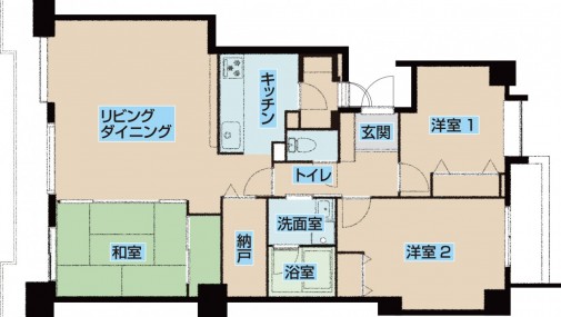 f横堀邸改築前水彩